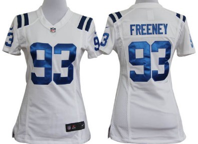 Nike Women's Team Jersey Indianapolis Colts 93 Dwight Freeney White Game